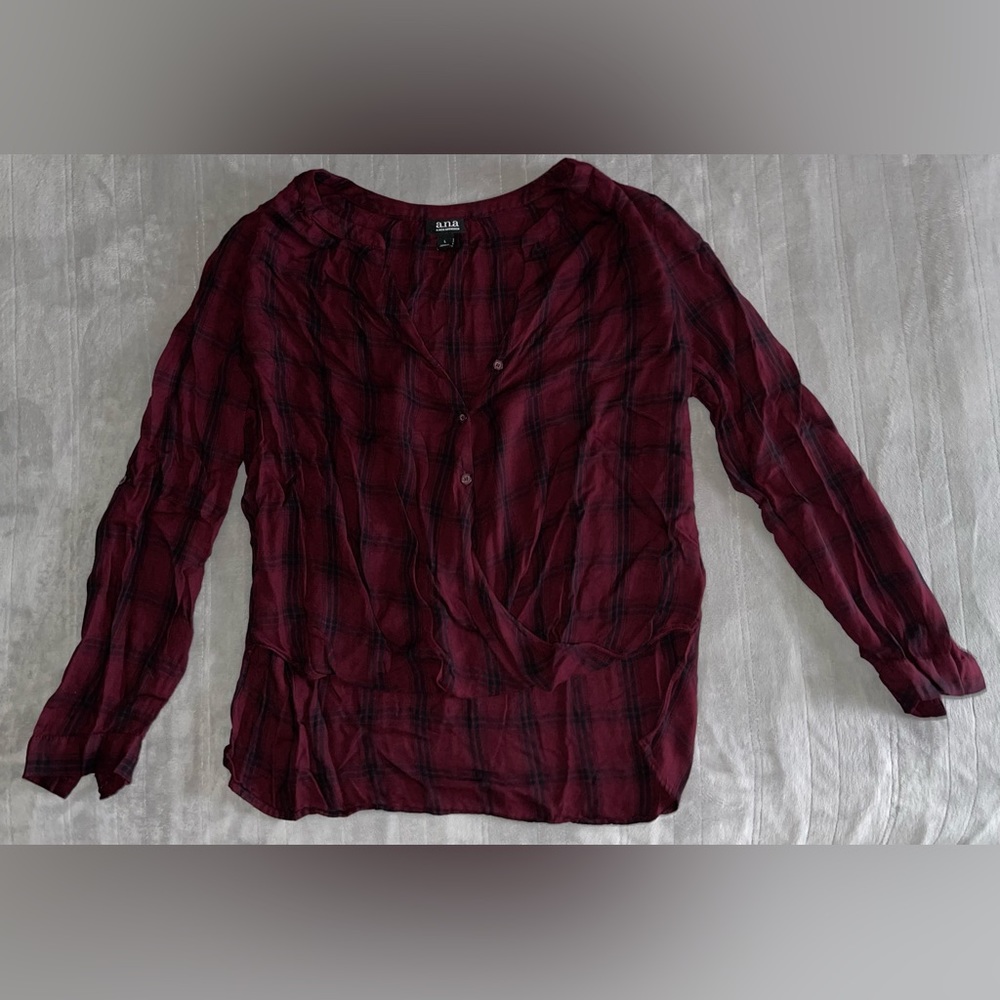 a.n.a plaid dress shirt